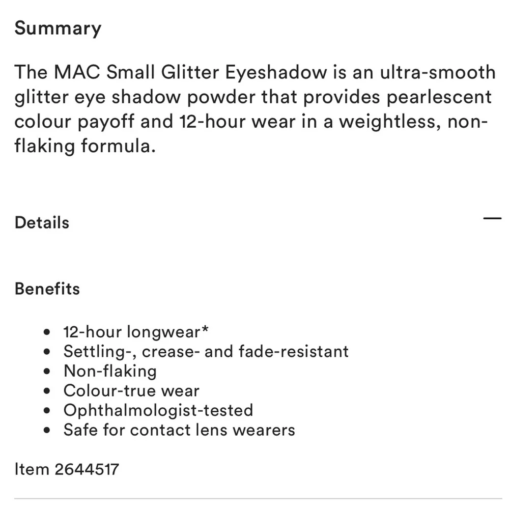 MAC ‘OH SO GLITY’ Glitter Eyeshadow